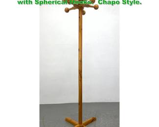 Lot 1470 Italian Pine Articulating Coat Rack with Spherical Hooks. Chapo Style. 