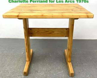 Lot 1498 Solid Pine Table attributed to Charlotte Perriand for Les Arcs 1970s
