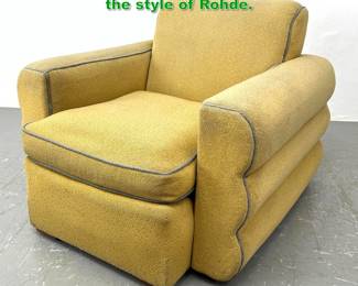 Lot 1616 Vintage Art deco lounge chair. In the style of Rohde. 