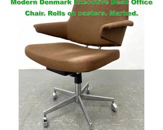 Lot 1398 Jacob Jensen Labofa Danish Modern Denmark Executive Desk Office Chair. Rolls on casters. Marked.