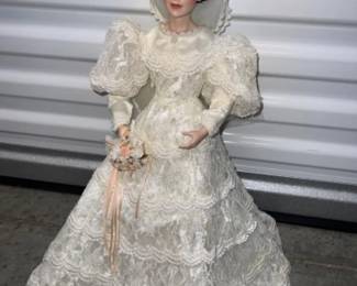 The Danbury Mint Doll Catherine" Victorian Brides" Porcelain Doll