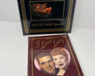 NIB EASTON Leather Cover Books - Titanic & I Love Lucy