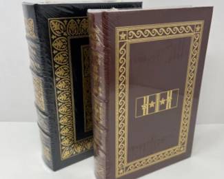 NIB EASTON Signed Leather Cover Books - The Pacific & Known and Unknown