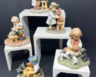 	(5) 1996, 2000, & 2003 GOEBEL Berta Hummel Porcelain Figurines