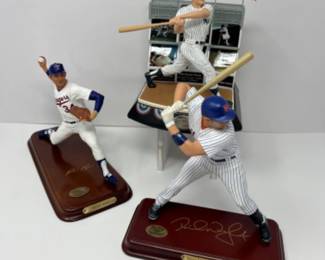 Danbury Mint Nolan Ryan & David Wright + Mickey Mantle Figurine