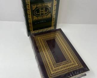 	NIB EASTON Signed Leather Cover Books - Obama's War & The Wilderness Warrior