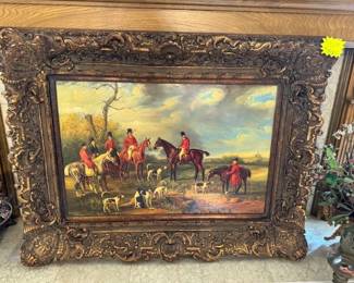 " To the Hounds" 5 ' X  4' Needs a fabulous Wall - Gorgeous Painting