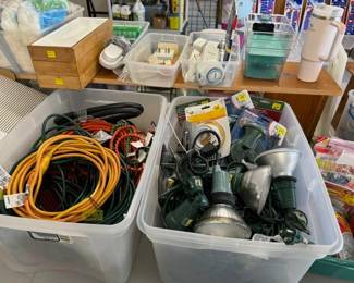 Extension cords, LOTS and Lights , Light Bulbs 
