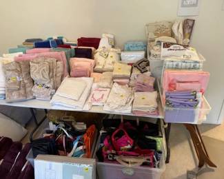 Linens and Make up Bags