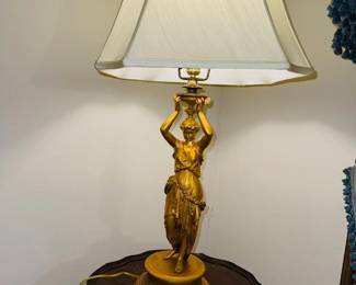 Antique Gold Lamps throughout the Estate