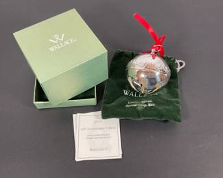 2010 Wallace Silver Sleigh Bell Ornament