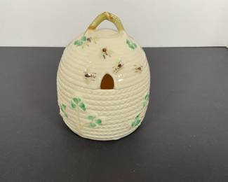 Belleek Porcelain Shamrock "Honeypot"