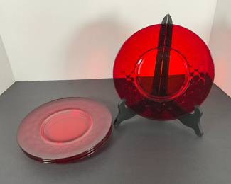 Fenton Georgian Ruby Salad Plates