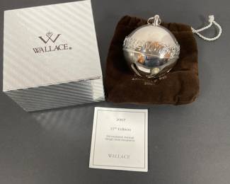 2007 Wallace Silver Sleigh Bell Ornament
