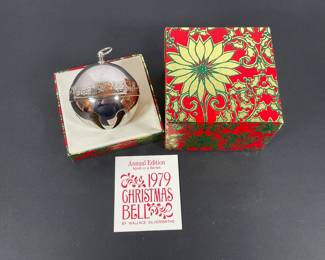 1979 Wallace Silver Sleigh Bell Ornament