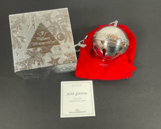 2000 Wallace Silver Sleigh Bell Ornament