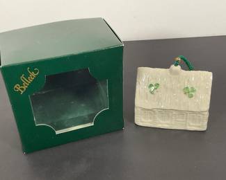 Belleek Porcelain "Quietman Cottage" Bell/Ornament