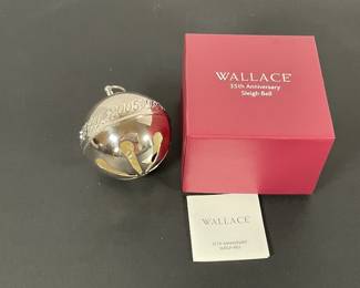 2005 Wallace Silver Sleigh Bell Ornament