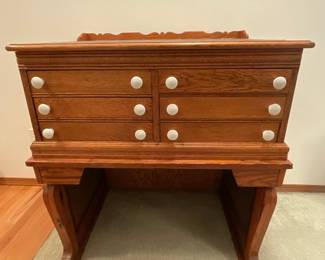 Antique Spool Cabinet/Desk