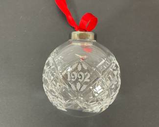 Waterford Crystal 1992 Xmas Ornament/ball