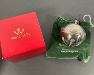 2012 Wallace Silver Sleigh Bell Ornament