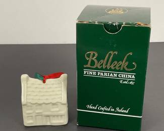 Belleek Porcelain "O'Brians Pub" Bell/Ornament