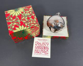 1979 Wallace Silver Sleigh Bell Ornament