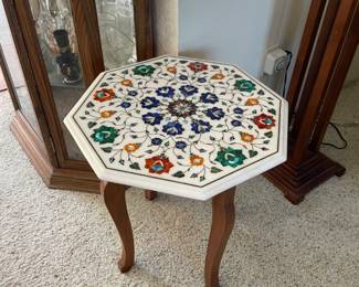 Mother of Pearl, Lpais, multi- stone designer table