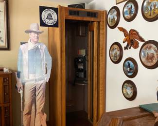 Antique Wood Mid cent phone booth - Works