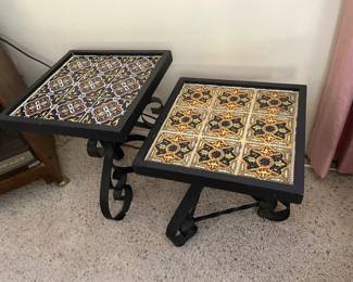 vintage italian tile/wrought iron