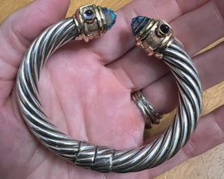 David Yurman 18k & Sterling Bracelet