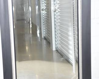 Uttermost Beveled Wall Mirror, Accented by Silver Leaf Bead Trim with a Black Matte Finish on Solid Wood Frame, 40” x 54” ($225)