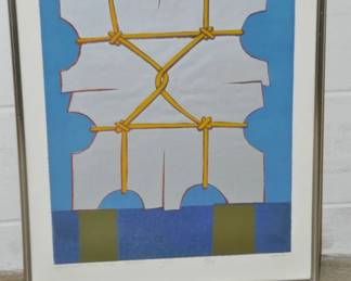 Framed George Nama (b.1939, American) Serigraph “Monument for Yves Tanguay, 1971”, 21/50. Pencil Signed 18.5” x 20.5” ($495)