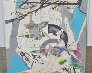 Another Stunning Marc Garrison Mixed Media Collage, "New Growth" With COA & Artist Signed and Dated 09/30/19 36" x 24", ($225)