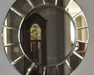 Coaster Fine Furniture 30" Round Sun Shaped Silver Mirror, $95