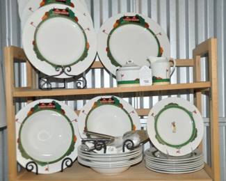 The Perfect Gift for the Golf Lover in your Home! Optima "Fairway" Dinnerware 5 Piece Place Setting for Eight! Set Also Includes a 12" Platter, a Serving Bowl and a Cream and Sugar! ($250)