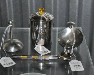 A Unique Assortment of Sterling & Silver Plate Art Deco Decor, Prices Range from ($100-$150).