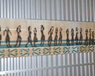 Scott Griffin, (b. 1970, American) “Runway” Arc Welding on Corrugated Metal, Signed in Verso, 72” x 20”  ($695) 