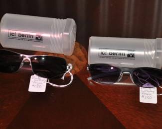 IC Berlin, German Made Glasses Will Protect your Eyes in Timeless Style!  ($150 ea)  In Addition to These Classics We Also Have (not Shown) Maui Jim & Fendi Sunglasses!