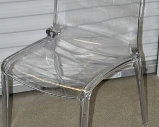 Fabulous Single Molded Clear Ghost Chair, 20"w x 30"h x 22"d, $115