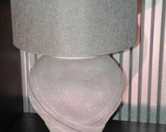 Great Mid Century 29” Frosted Glass Table Lamp on Acrylic Base. ($175)