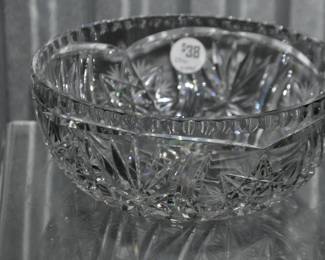 This is a Delicate and Vintage Cut Glass 8" Bowl, (38).