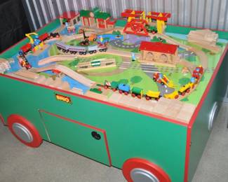 Perfect Gifts for the Holidays! Authentic Brio Deluxe Train Table ($185) Shown with a Terrific Authentic Brio Train Set($295)