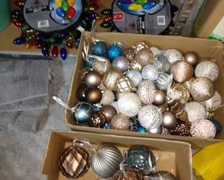 Christmas lights and ornaments