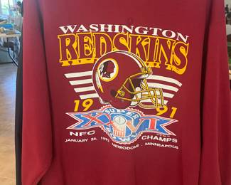 1991 NFC Champs Washington Redskins NFL crewneck size L
