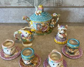 Vintage Mercuries Easter Bunny Child's Tea  Set