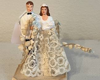 Vintage Chalkware cake topper