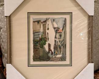 "Street Scene," Signed