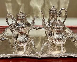 Antique French Silver Tea Set