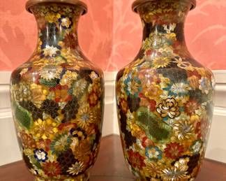 Vintage Chinese Cloisonne Vases